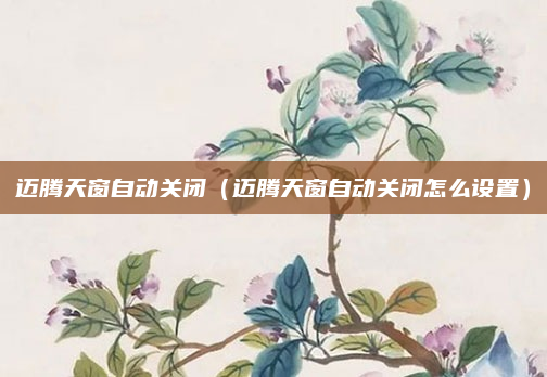 迈腾天窗自动关闭（迈腾天窗自动关闭怎么设置）