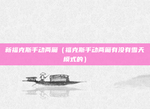 新福克斯手动两厢(福克斯手动两厢有没有雪天模式的)