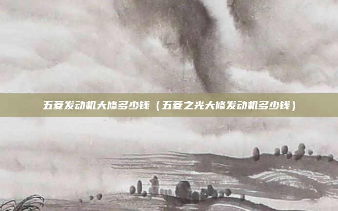 五菱发动机大修多少钱（五菱之光大修发动机多少钱）