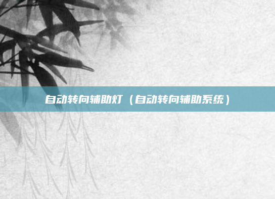 自动转向辅助灯(自动转向辅助系统)
