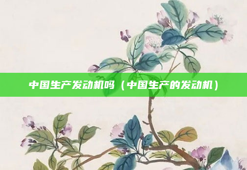 中国生产发动机吗(中国生产的发动机)