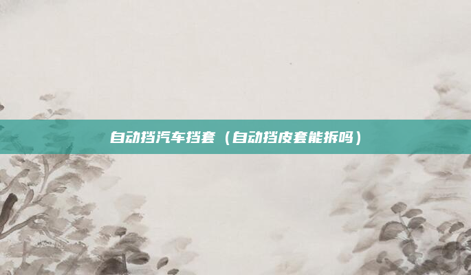 自动挡汽车挡套（自动挡皮套能拆吗）