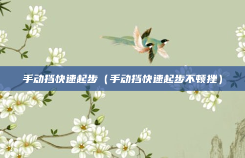 手动挡快速起步（手动挡快速起步不顿挫）