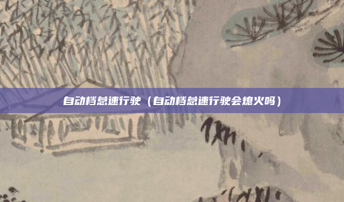 自动档怠速行驶（自动档怠速行驶会熄火吗）