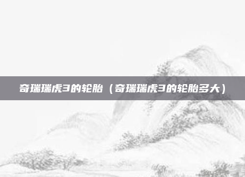 奇瑞瑞虎3的轮胎（奇瑞瑞虎3的轮胎多大）