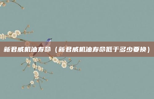 新君威机油寿命（新君威机油寿命低于多少要换）