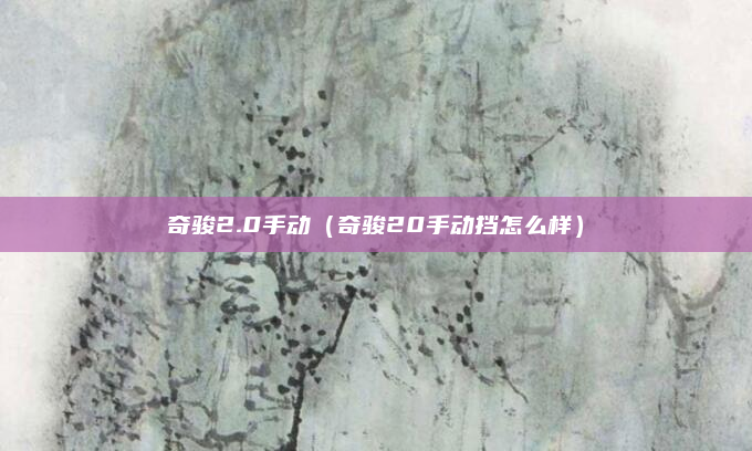 奇骏2.0手动（奇骏20手动挡怎么样）