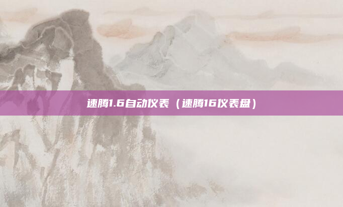 速腾1.6自动仪表（速腾16仪表盘）