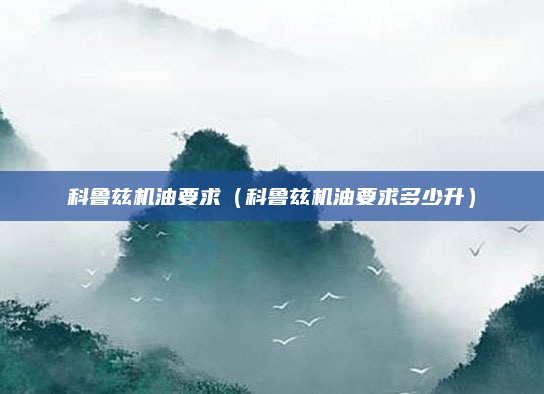 科鲁兹机油要求（科鲁兹机油要求多少升）