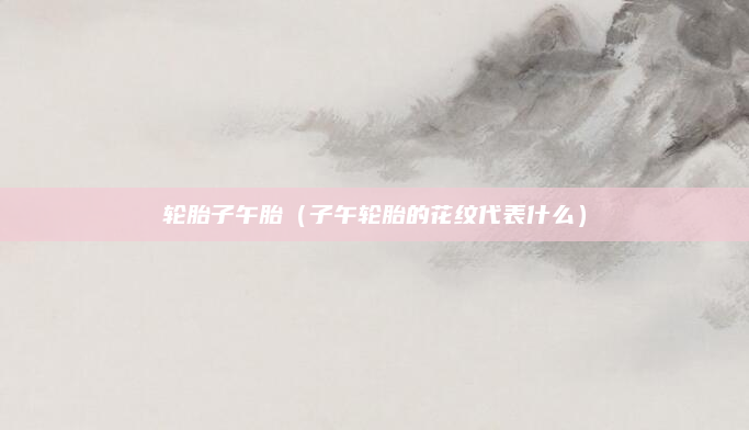 轮胎子午胎（子午轮胎的花纹代表什么）