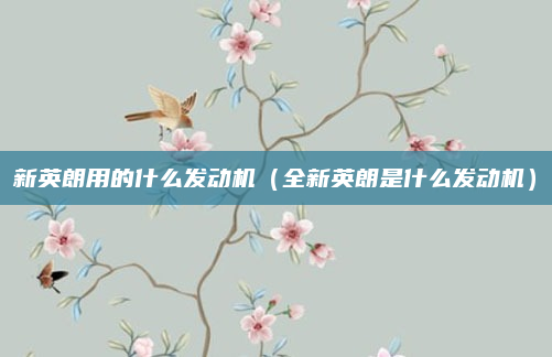 新英朗用的什么发动机（全新英朗是什么发动机）