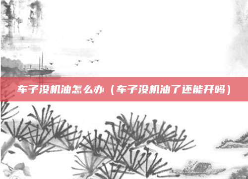 车子没机油怎么办（车子没机油了还能开吗）