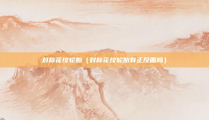 对称花纹轮胎(对称花纹轮胎有正反面吗)