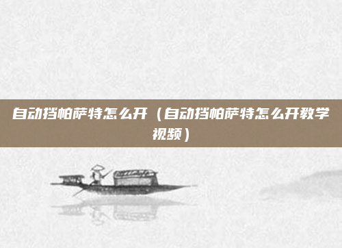 自动挡帕萨特怎么开(自动挡帕萨特怎么开教学视频)