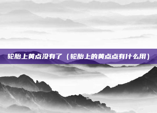 轮胎上黄点没有了(轮胎上的黄点点有什么用)