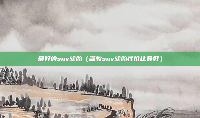 最好的suv轮胎(哪款suv轮胎性价比最好)