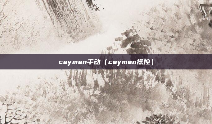 cayman手动（cayman操控）