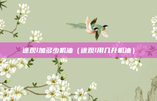 途观l加多少机油(途观l用几升机油)