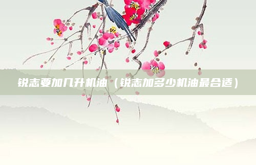 锐志要加几升机油(锐志加多少机油最合适)