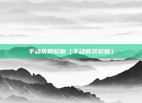 手动拆卸轮胎（手动拆装轮胎）