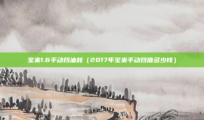 宝来1.6手动挡油耗(2017年宝来手动挡值多少钱)