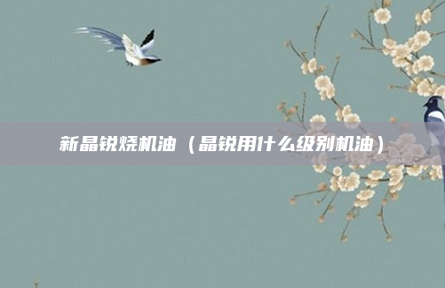 新晶锐烧机油(晶锐用什么级别机油)
