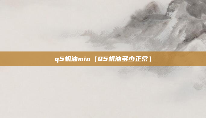 q5机油min(Q5机油多少正常)
