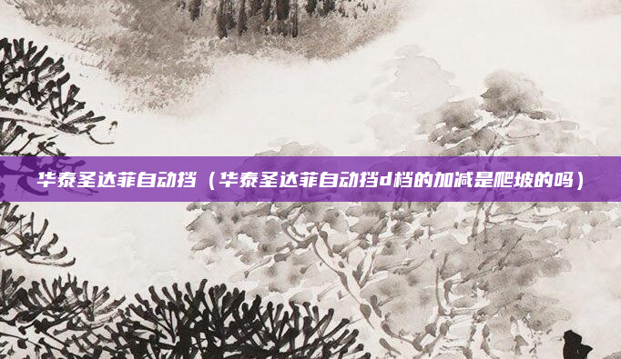 华泰圣达菲自动挡(华泰圣达菲自动挡d档的加减是爬坡的吗)