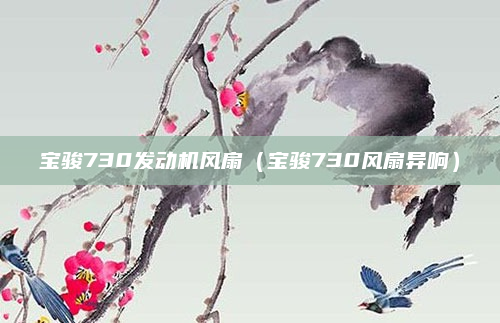 宝骏730发动机风扇(宝骏730风扇异响)