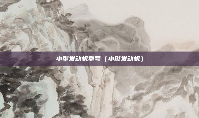 小型发动机型号(小形发动机)