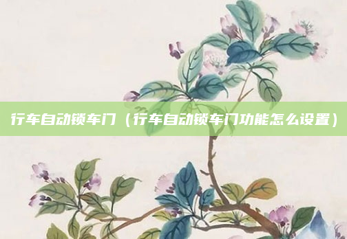 行车自动锁车门(行车自动锁车门功能怎么设置)