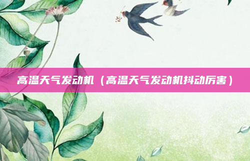 高温天气发动机(高温天气发动机抖动厉害)