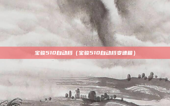 宝骏510自动档(宝骏510自动档变速箱)