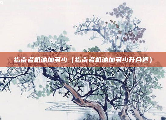 指南者机油加多少(指南者机油加多少升合适)