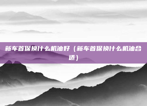 新车首保换什么机油好(新车首保换什么机油合适)