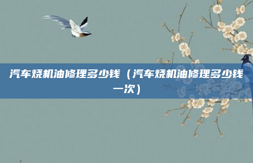 汽车烧机油修理多少钱(汽车烧机油修理多少钱一次)