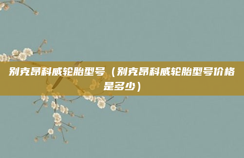 别克昂科威轮胎型号(别克昂科威轮胎型号价格是多少)