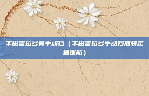 丰田普拉多有手动挡(丰田普拉多手动挡加装定速巡航)