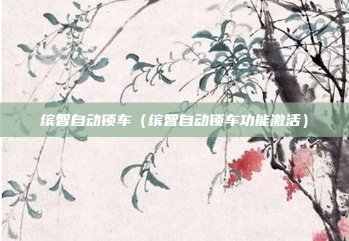 缤智自动锁车（缤智自动锁车功能激活）