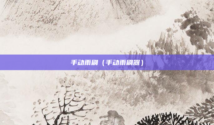 手动雨刷（手动雨刷器）