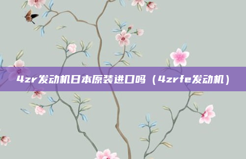 4zr发动机日本原装进口吗(4zrfe发动机)