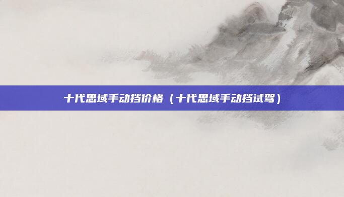 十代思域手动挡价格(十代思域手动挡试驾)