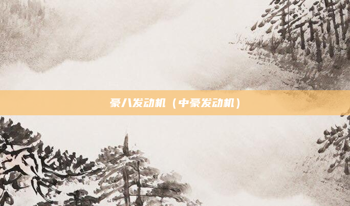 豪八发动机（中豪发动机）