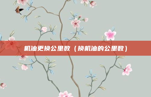 机油更换公里数(换机油的公里数)
