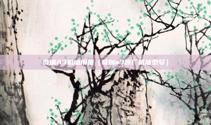 奇瑞A3机油用量(奇瑞a3原厂机油型号)