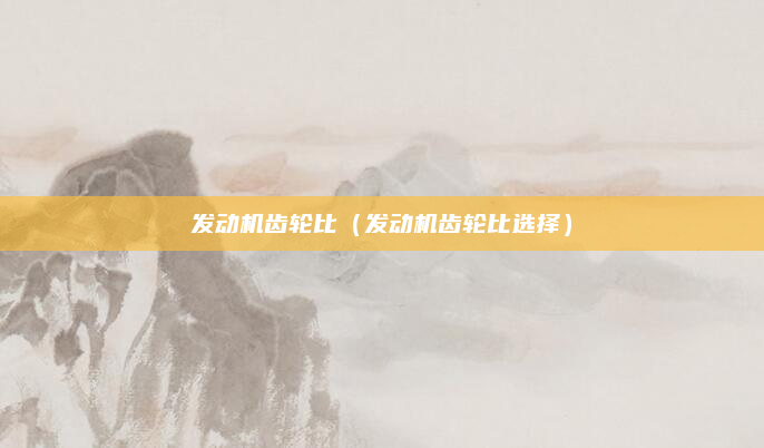 发动机齿轮比（发动机齿轮比选择）