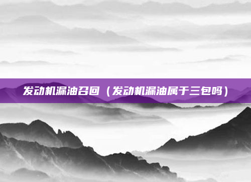 发动机漏油召回（发动机漏油属于三包吗）