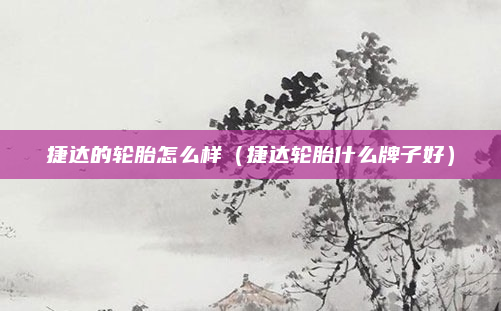 捷达的轮胎怎么样（捷达轮胎什么牌子好）