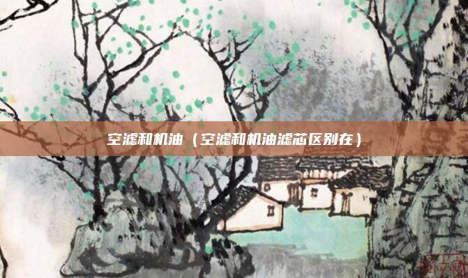 空滤和机油（空滤和机油滤芯区别在）