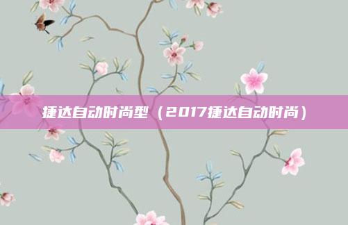 捷达自动时尚型(2017捷达自动时尚)